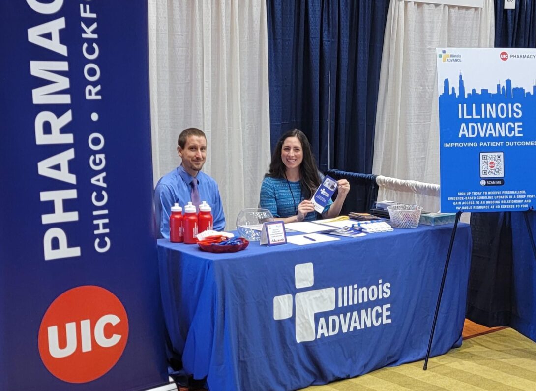 Illinois ADVANCE Pharmacists booth at conference